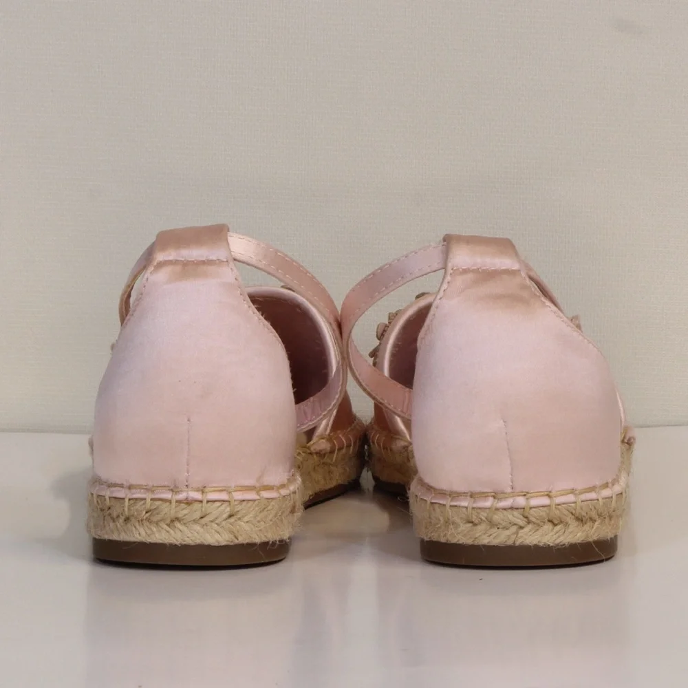 Isaac Mizrahi Live Women's Light Pink Mittie Fabric Satin Espadrilles